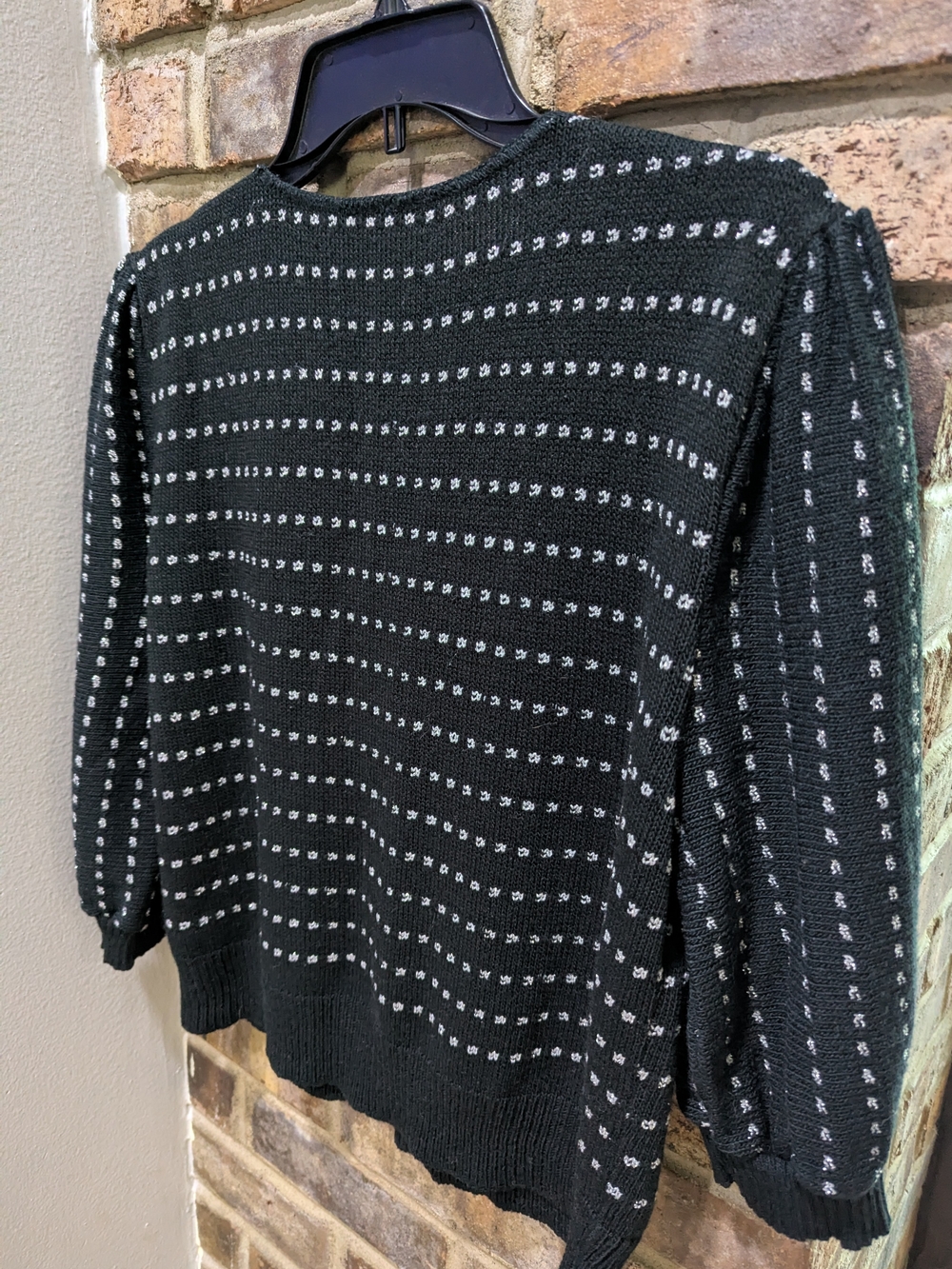 Vintage Union Made Black & Silver Sweater - Picture 2 of 10
